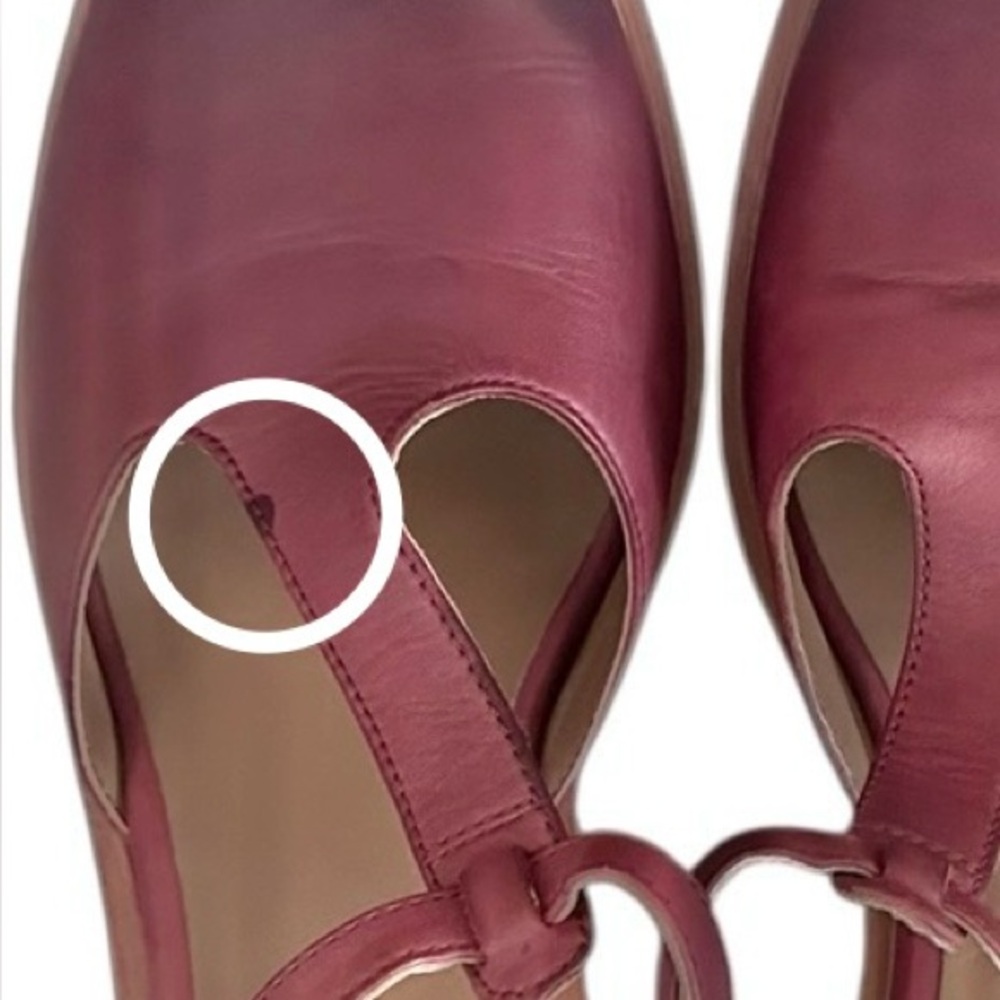 Seychelles Soulmate Wine Mary Jane T Strap Stacked Heel Shoes Loafers Womens 10 - Picture 11 of 13